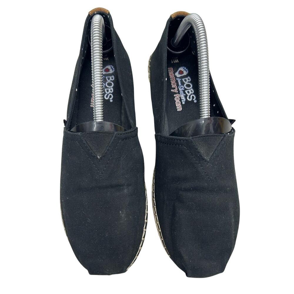 BOBS Skechers Women’s Black Slip-On Espadrille Loafers